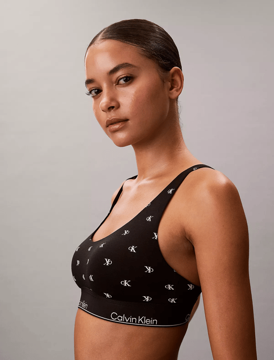 Calvin Klein Calvin Klein Kadın Pamuklu Logo Etiketli Elastik Bel Bantlı Siyah Sütyen LV00QF8503-PCS