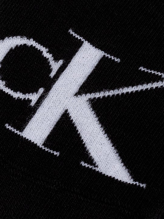 Calvin Klein Calvin Klein Kadın Pamuklu Yumuşak Kumaş CK Logo İşlemeli İkili Paket Siyah Çorap C701228817-001