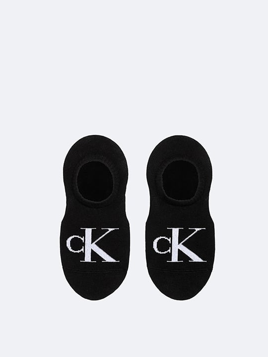 Calvin Klein Calvin Klein Kadın Pamuklu Yumuşak Kumaş CK Logo İşlemeli İkili Paket Siyah Çorap C701228817-001