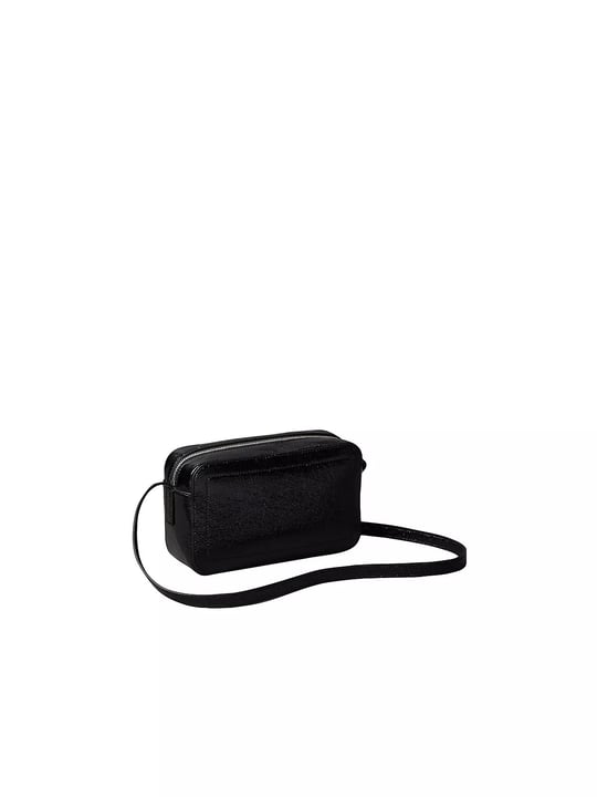 Calvin Klein Calvin Klein Kadın Parlak Dokulu Monogram Logolu Ayarlanabilir Çapraz Askılı Fermuarlı Siyah Çanta LV04F3685G-UB1