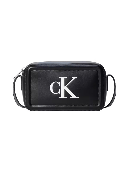 Calvin Klein Calvin Klein Kadın Parlak CK Logolu Fermuarlı Ayarlanabilir Omuz Askılı Siyah Çanta LV04F3220G-3L2