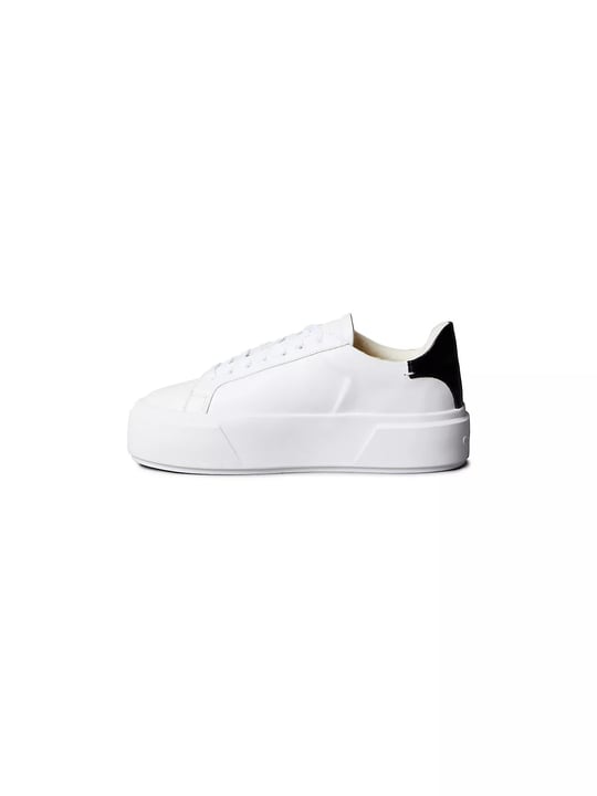 Calvin Klein Calvin Klein Kadın Platform Taban CK Logolu Deri Beyaz1 Sneaker YW0YW01928-01W