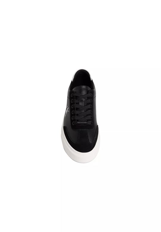 Calvin Klein Calvin Klein Kadın Platform Tabanlı Süet Detaylı CK Logo Desenli Siyah Sneaker HW0HW02984-01R