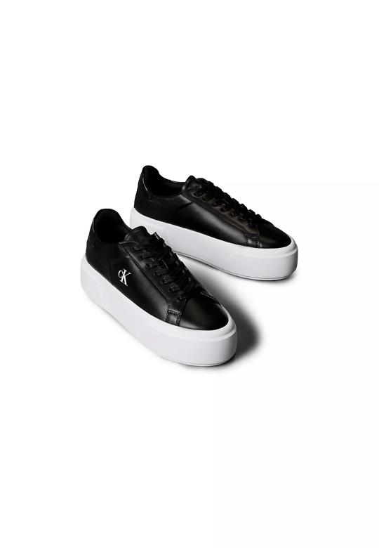 Calvin Klein Calvin Klein Kadın Platform Taban CK Logolu Deri Siyah Sneaker YW0YW01928-BEH