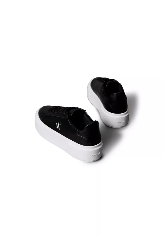 Calvin Klein Calvin Klein Kadın Platform Taban CK Logolu Deri Siyah Sneaker YW0YW01928-BEH