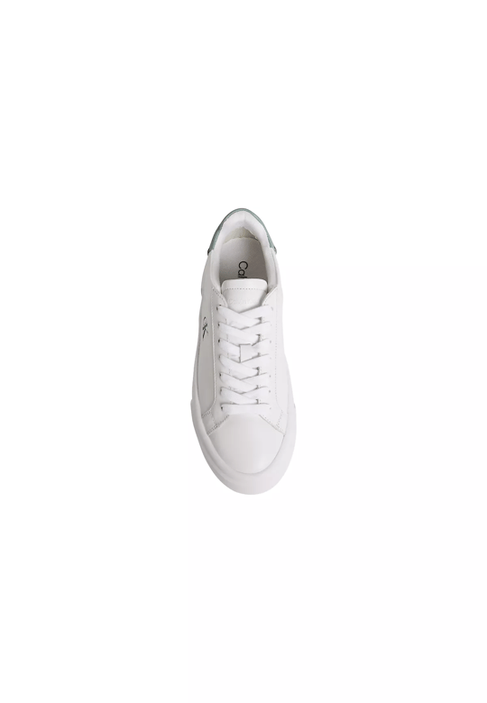 Calvin Klein Calvin Klein Kadın Platform Taban CK Logolu Deri Beyaz Sneaker YW0YW01928-05X