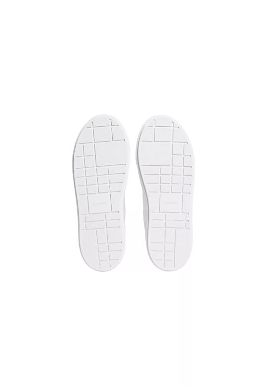 Calvin Klein Calvin Klein Kadın Platform Taban CK Logolu Deri Beyaz Sneaker YW0YW01928-05X