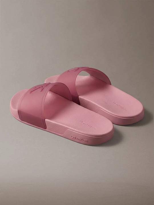 Calvin Klein Calvin Klein Kadın Rahat Taban Logo Dokulu Pembe Terlik HW0HW02959-VCE