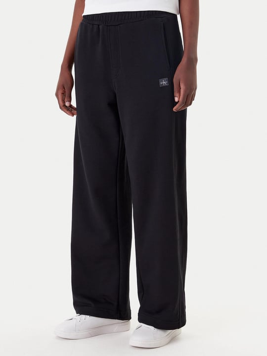 Calvin Klein Calvin Klein Kadın Rahat Kalıp Beli Lastikli Pamuklu Geniş Paça Siyah Eşofman Altı LV047C249G-UB1