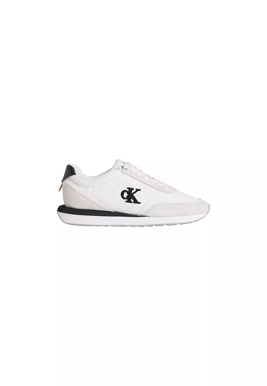 Calvin Klein Calvin Klein Kadın Rahat Taban Bağcıklı Deri Düz Taban Beyaz Sneaker YW0YW01990-01W