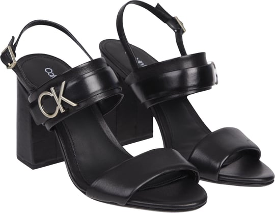 Calvin Klein Calvin Kleın Kadın Rahat Deri Topuklu Siyah Sandalet HW0HW01486-BEH