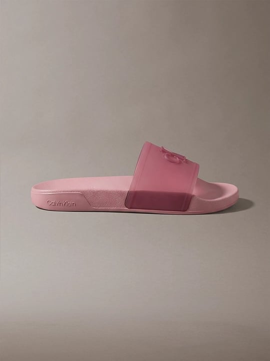 Calvin Klein Calvin Klein Kadın Rahat Taban Logo Dokulu Pembe Terlik HW0HW02959-VCE