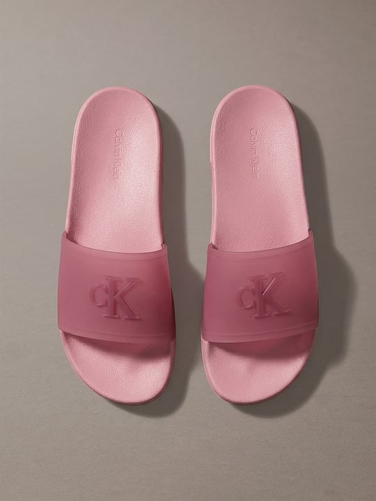 Calvin Klein Calvin Klein Kadın Rahat Taban Logo Dokulu Pembe Terlik HW0HW02959-VCE