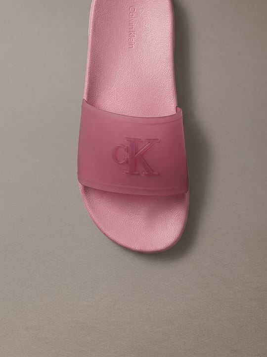 Calvin Klein Calvin Klein Kadın Rahat Taban Logo Dokulu Pembe Terlik HW0HW02959-VCE