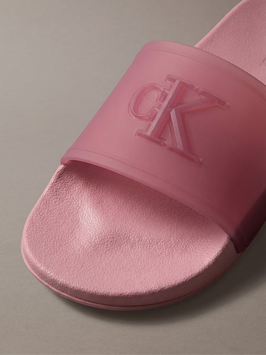 Calvin Klein Calvin Klein Kadın Rahat Taban Logo Dokulu Pembe Terlik HW0HW02959-VCE
