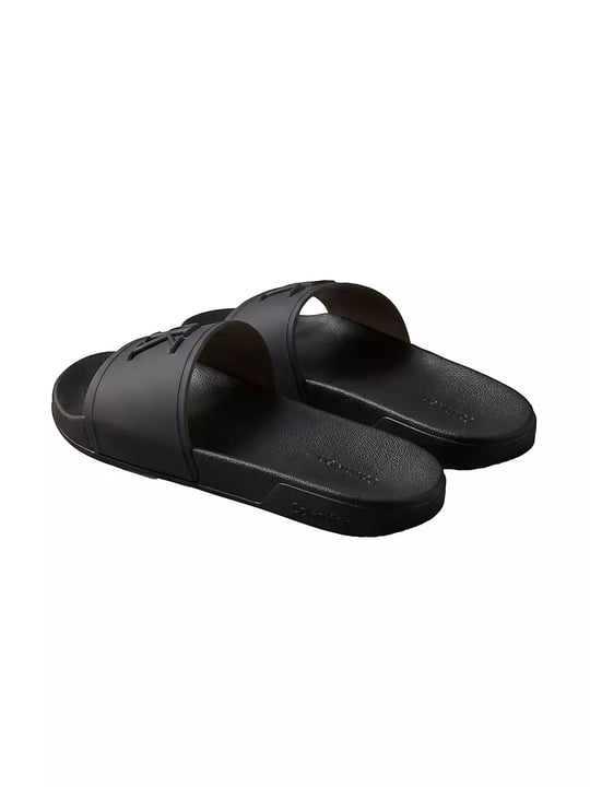 Calvin Klein Calvin Klein Kadın Rahat Taban Logo Dokulu Siyah Terlik HW0HW02959-0GJ