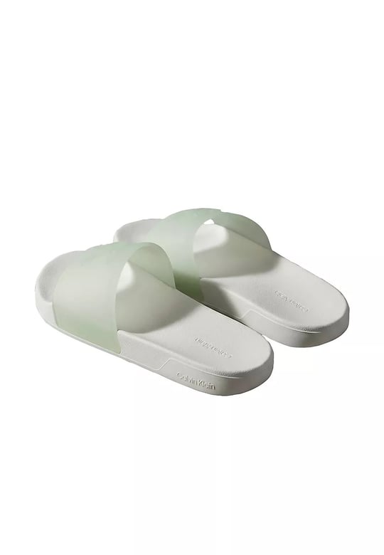 Calvin Klein Calvin Klein Kadın Rahat Taban Logo Dokulu Mavi Terlik HW0HW02959-CHE