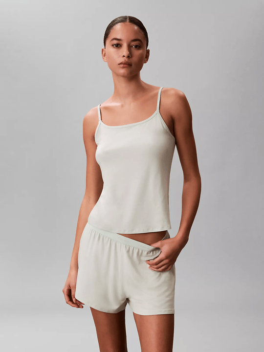 Calvin Klein Calvin Klein Kadın Rahat Kalıp Beli Lastikli Kısa Yeşil Şort LV00QS7614-492