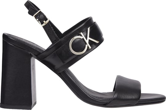 Calvin Klein Calvin Kleın Kadın Rahat Deri Topuklu Siyah Sandalet HW0HW01486-BEH