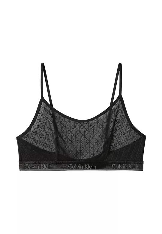 Calvin Klein Calvin Klein Kadın Slim Fit Dokuma Kumaş Mini Siyah Büstiyer LV00QF8871-UB1