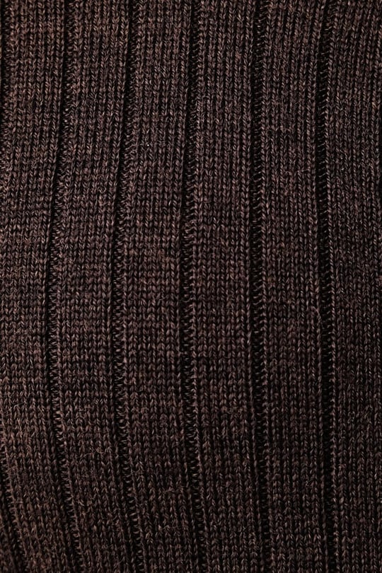 Calvin Klein Calvin Klein Kadın Slim Fit İtalyan Merino Yünü Fitilli Geniş Yaka Uzun Kollu Kahverengi Kazak LV044H311G-WFM
