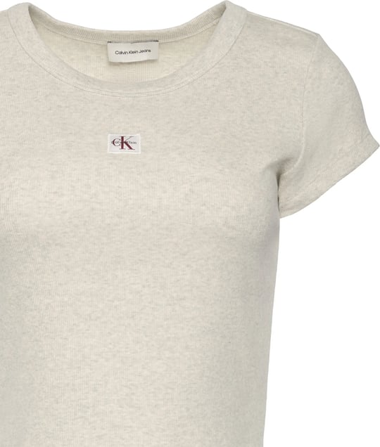 Calvin Klein Calvin Klein Kadın Slim Fit Yuvarlak Yaka Pamuklu Kısa Kollu Gri T-Shirt LV047C200G-P4P