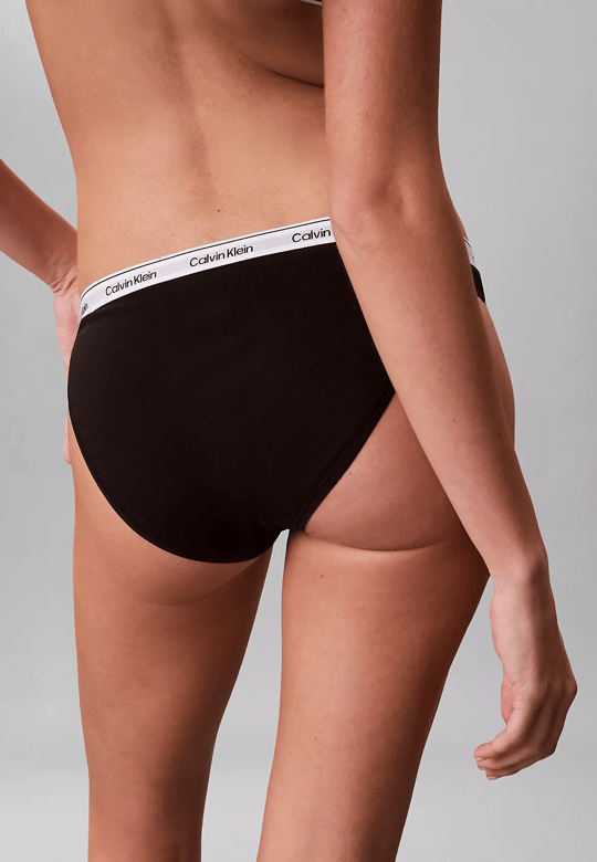 Calvin Klein Calvin Klein Kadın Slim Fit  Bel Lastikli Calvin Klein Yazılı Siyah Bikini Altı 000QD5208E-UB1