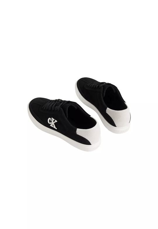 Calvin Klein Calvin Klein Kadın Süet Deri Rahat ve Düz Taban CK Logolu Siyah Sneaker HW0HW03144-0GM