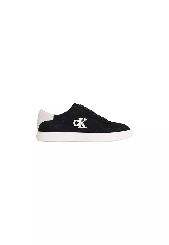 Calvin Klein Calvin Klein Kadın Süet Deri Rahat ve Düz Taban CK Logolu Siyah Sneaker HW0HW03144-0GM