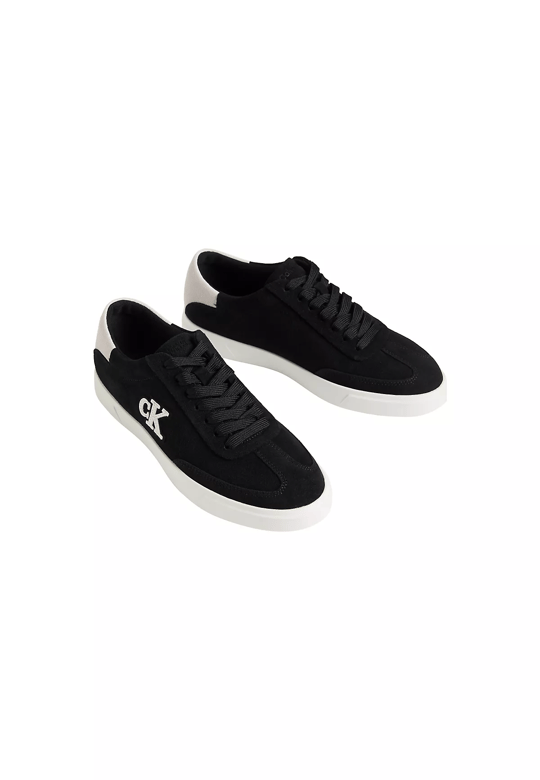 Calvin Klein Calvin Klein Kadın Süet Deri Rahat ve Düz Taban CK Logolu Siyah Sneaker HW0HW03144-0GM