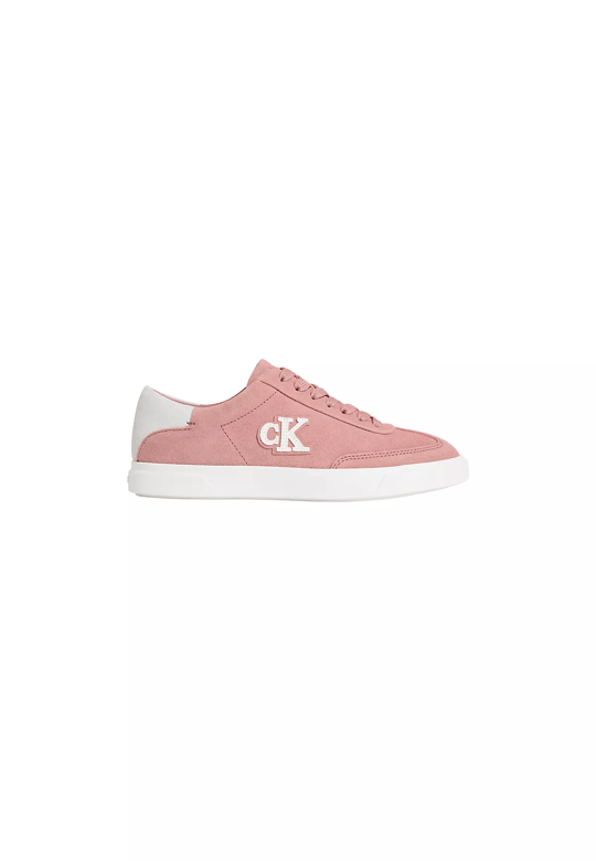 Calvin Klein Calvin Klein Kadın Süet Deri Rahat ve Düz Taban CK Logolu Pembe Sneaker HW0HW03144-0J2