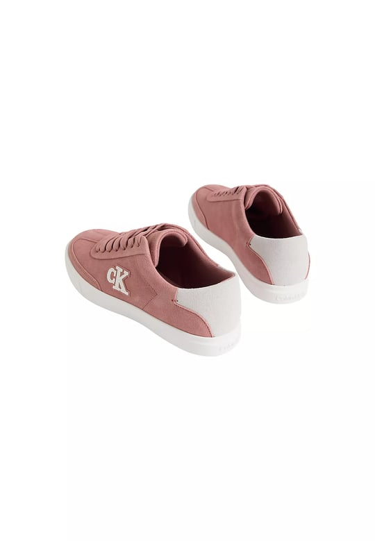 Calvin Klein Calvin Klein Kadın Süet Deri Rahat ve Düz Taban CK Logolu Pembe Sneaker HW0HW03144-0J2