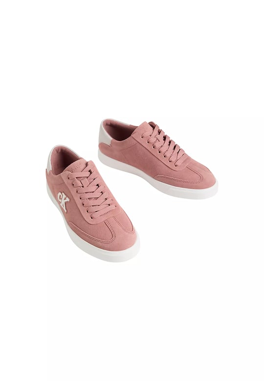 Calvin Klein Calvin Klein Kadın Süet Deri Rahat ve Düz Taban CK Logolu Pembe Sneaker HW0HW03144-0J2