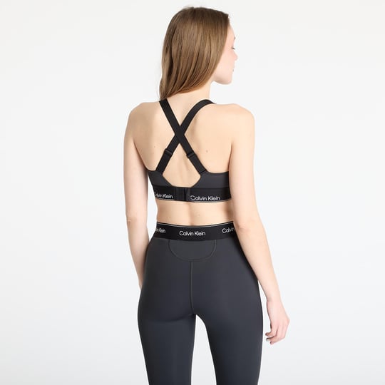 Calvin Klein Calvin Klein Kadın Vücudu Saran Kalıp Beli Elastik Bantlı Hızlı Kuruyan Kumaş Siyah Spor Sütyen LVGWS5K137-UB1