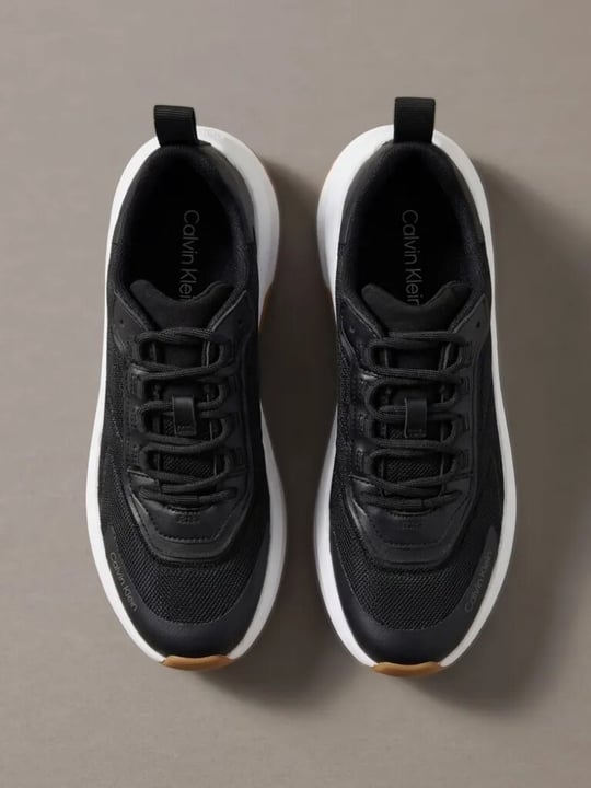 Calvin Klein Calvin Klein Kadın Yüksek ve Rahat Topuklu Nefes Alabilen Üst Yüzeyli Siyah Sneaker HW0HW03111-BEH