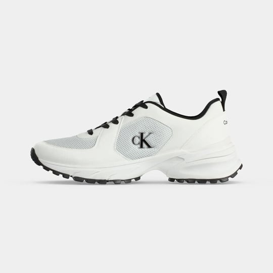 Calvin Klein Calvin Klein Kadın Yüksek Tabanlı Logo Detaylı Bağcıklı Beyaz Sneaker HW0HW03440-01W