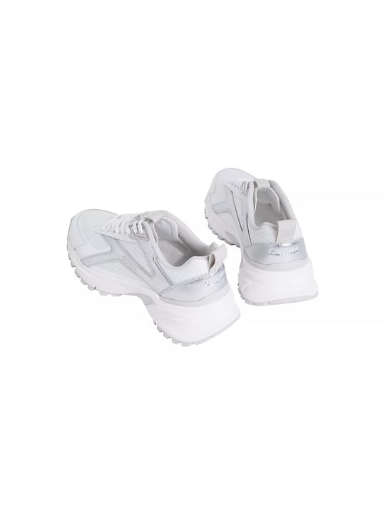 Calvin Klein Calvin Klein Kadın Yüksek ve Ortopedik Tabanlı File Detaylı Beyaz Sneaker HW0HW03140-05Y
