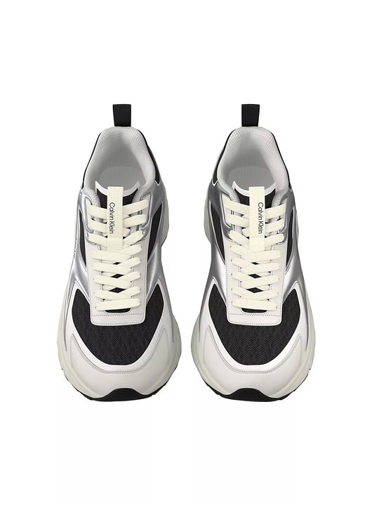 Calvin Klein Calvin Klein Kadın Yüksek ve Ortopedik Tabanlı File Detaylı Siyah Sneaker HW0HW03140-01R
