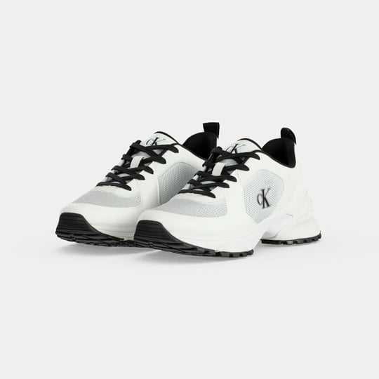 Calvin Klein Calvin Klein Kadın Yüksek Tabanlı Logo Detaylı Bağcıklı Beyaz Sneaker HW0HW03440-01W