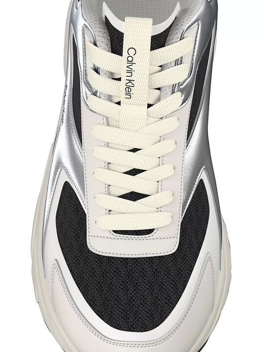 Calvin Klein Calvin Klein Kadın Yüksek ve Ortopedik Tabanlı File Detaylı Siyah Sneaker HW0HW03140-01R