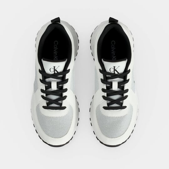 Calvin Klein Calvin Klein Kadın Yüksek Tabanlı Logo Detaylı Bağcıklı Beyaz Sneaker HW0HW03440-01W