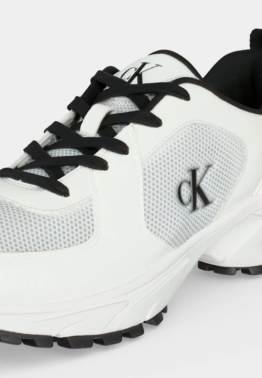 Calvin Klein Calvin Klein Kadın Yüksek Tabanlı Logo Detaylı Bağcıklı Beyaz Sneaker HW0HW03440-01W