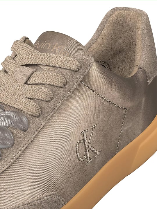 Calvin Klein Calvin Klein Kadın Yumuşak Süet Deri Rahat Taban Bağcıklı Yuvarlak Burun Kahverengi Sneaker HW0HW03288-0H0