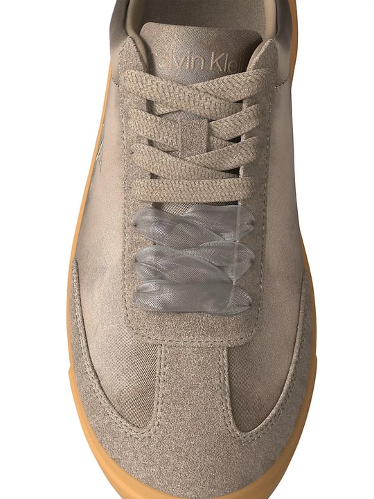 Calvin Klein Calvin Klein Kadın Yumuşak Süet Deri Rahat Taban Bağcıklı Yuvarlak Burun Kahverengi Sneaker HW0HW03288-0H0