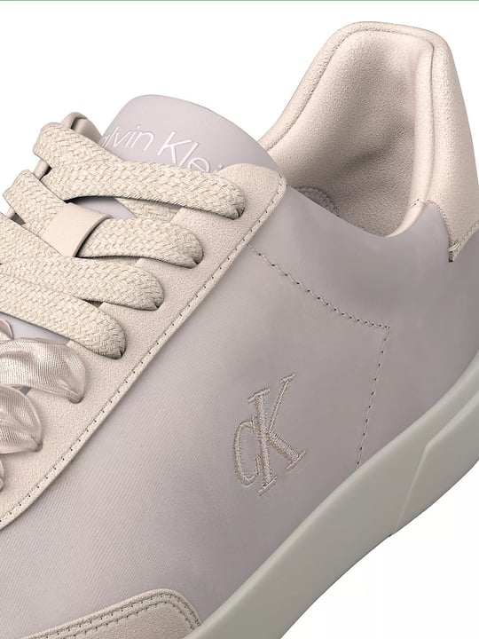 Calvin Klein Calvin Klein Kadın Yumuşak Süet Deri Rahat Taban Bağcıklı Yuvarlak Burun Lila Sneaker HW0HW03288-0H2