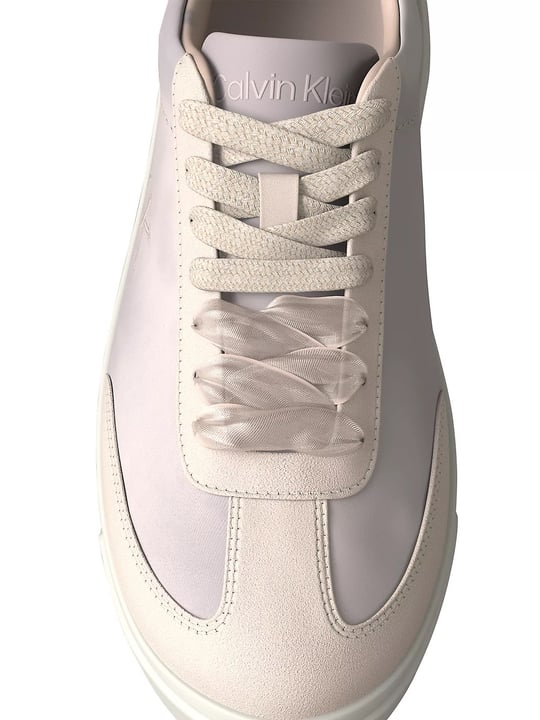 Calvin Klein Calvin Klein Kadın Yumuşak Süet Deri Rahat Taban Bağcıklı Yuvarlak Burun Lila Sneaker HW0HW03288-0H2