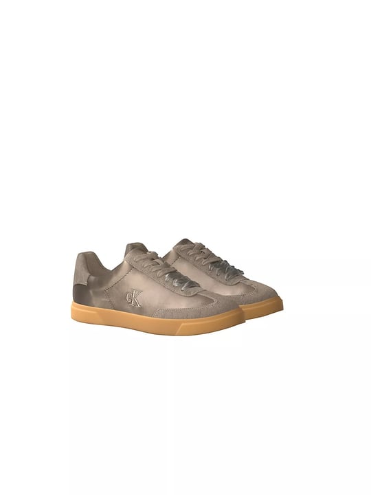 Calvin Klein Calvin Klein Kadın Yumuşak Süet Deri Rahat Taban Bağcıklı Yuvarlak Burun Kahverengi Sneaker HW0HW03288-0H0