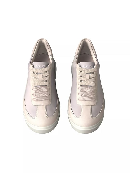 Calvin Klein Calvin Klein Kadın Yumuşak Süet Deri Rahat Taban Bağcıklı Yuvarlak Burun Lila Sneaker HW0HW03288-0H2