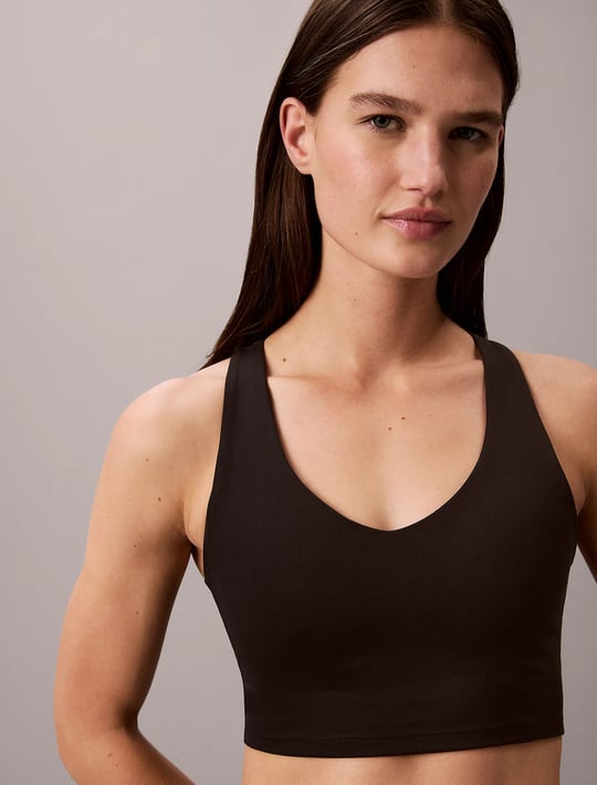 Calvin Klein Calvin Klein Kadın Yuvarlak Yaka Slim Fit Askılı Kısa Siyah Spor Büstiyer LVGWS6K348-UB1