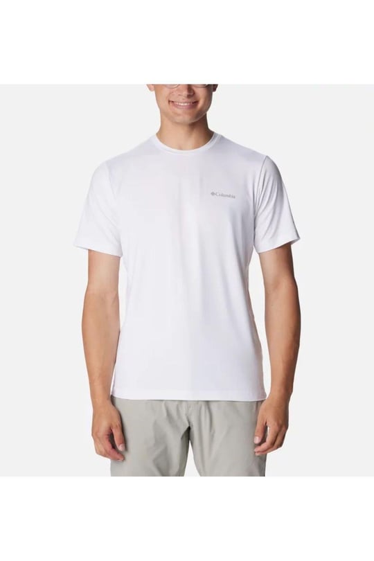 Columbia Columbia Erkek Pamuklu Marka Logolu Yazlık Günlük Kullanım Beyaz T-Shirt 2074581-100